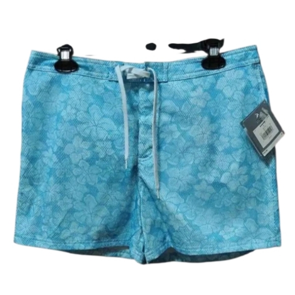 tek gear Other - Women's Tek Gear Blue Floral Hybrid Swim Shorts ~coverup